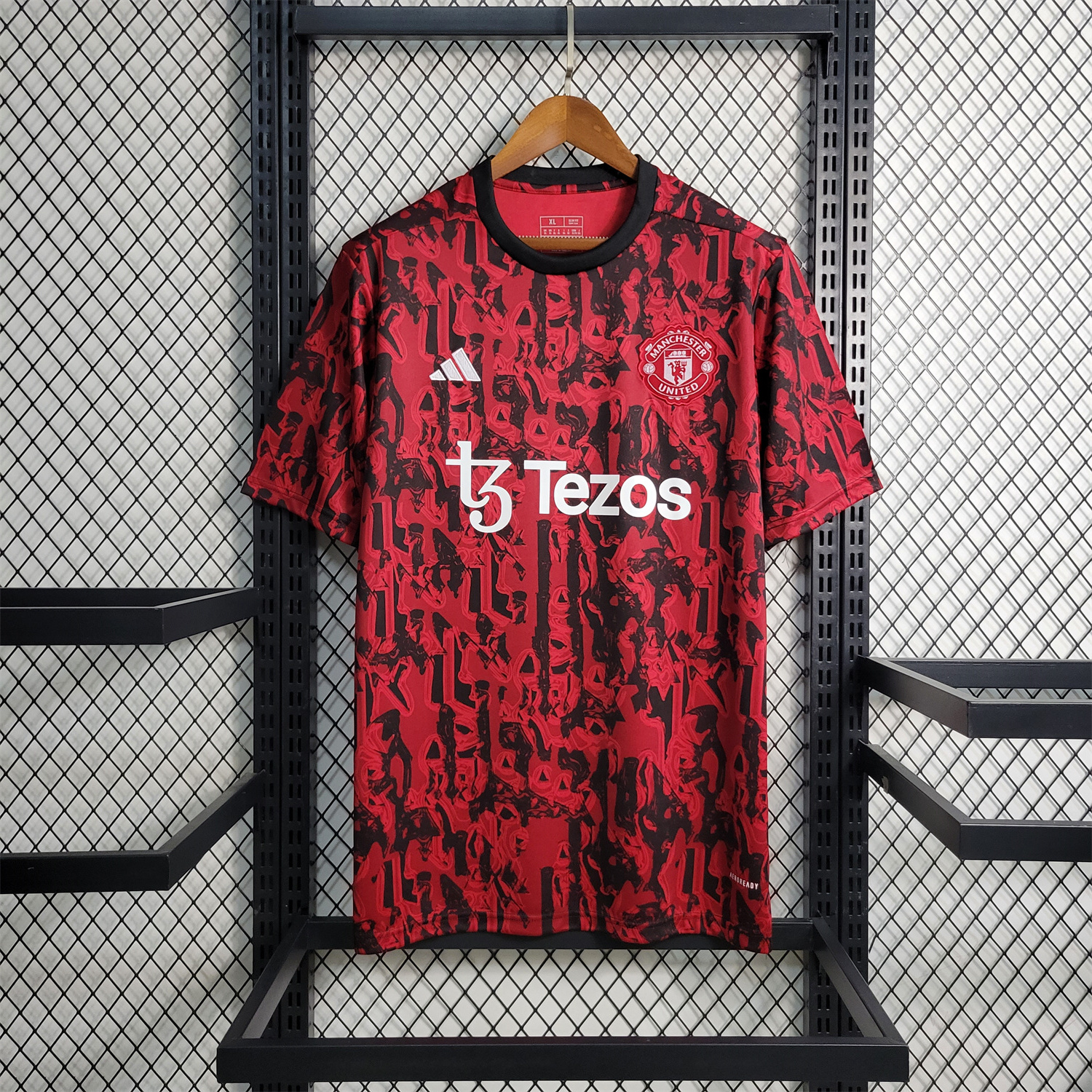 Manchester United 23-24 Red Black Training Jersey - Fans Version